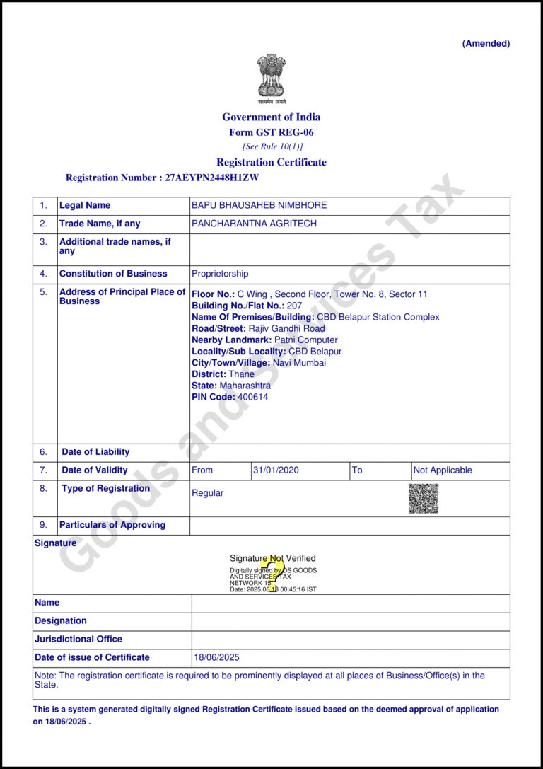pancharantna gst registration certificate1